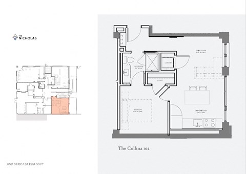 a floor plan of the colina at The Nicholas, Missouri